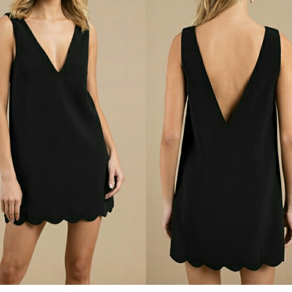 Tobi black scallop, dress size medium